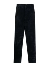 Comme Des Garçons Shirt Twill Cargo Pants With Belt Loops In Blue