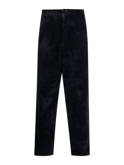 Comme Des Garçons Cotton Trousers In Blue