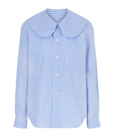 Comme Des Garçons Cotton-poplin Shirt In Blue