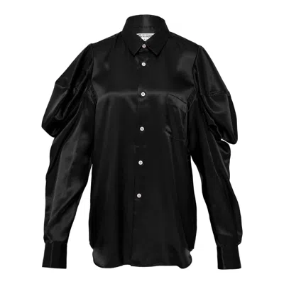 Comme Des Garçons Court Sleeve Blouse In Black