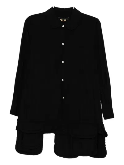 Comme Des Garçons Crease-effect Blouses In Animal Print