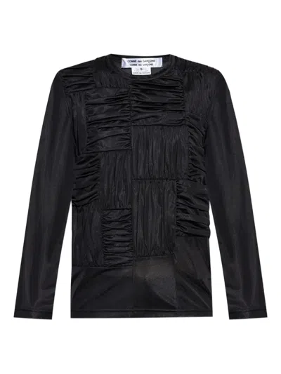 Comme Des Garçons Crease-effect Top In Black