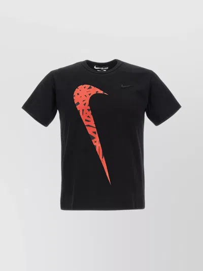 Comme Des Garçons Crew Neck Graphic Print T-shirt In Black