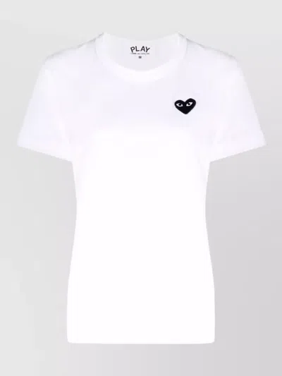 Comme Des Garçons Crew Neck Jersey Top Heart Motif