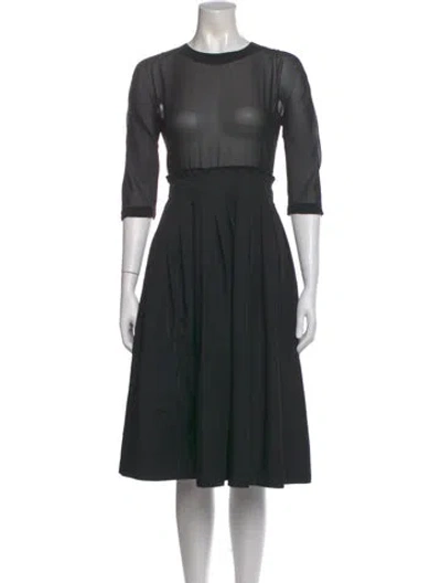 Pre-owned Comme Des Garçons Crew Neck Knee-length Dress In Black