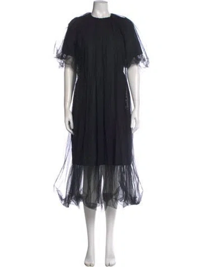 Pre-owned Comme Des Garçons Crew Neck Long Dress In Black