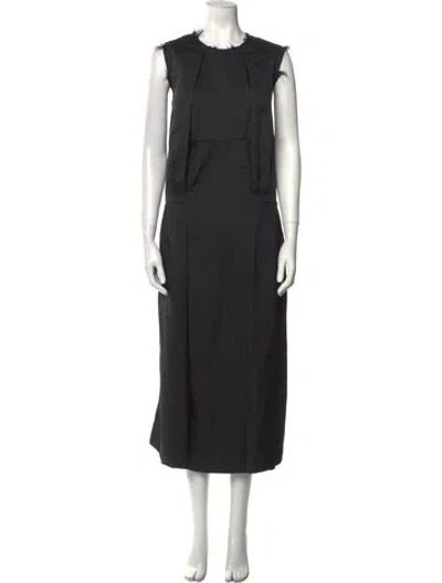 Pre-owned Comme Des Garçons Crew Neck Long Dress In Black