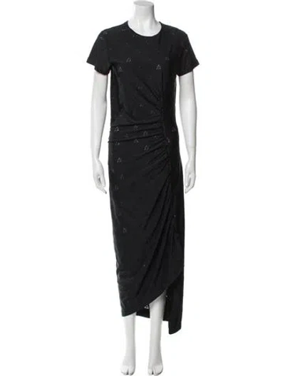 Pre-owned Comme Des Garçons Crew Neck Long Dress In Black