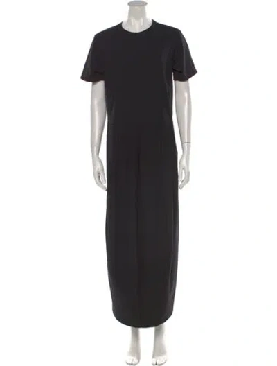 Pre-owned Comme Des Garçons Crew Neck Long Dress In Black