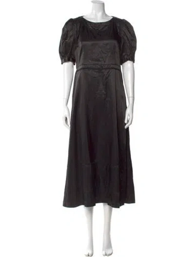 Pre-owned Comme Des Garçons Crew Neck Long Dress In Black