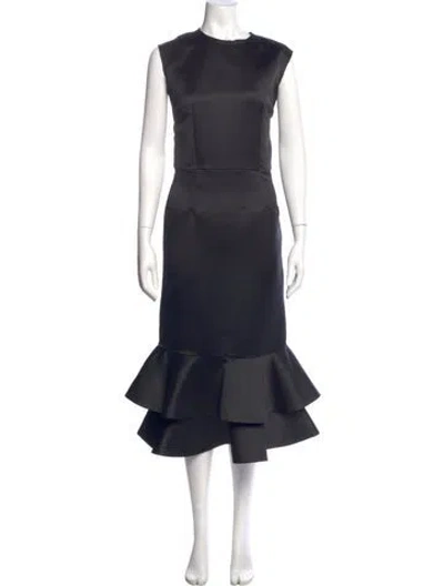 Pre-owned Comme Des Garçons Crew Neck Long Dress In Blue