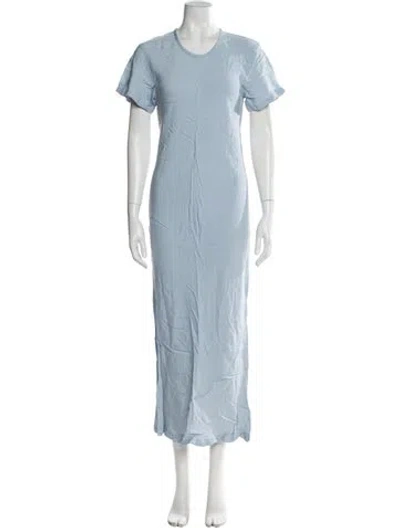 Pre-owned Comme Des Garçons Crew Neck Long Dress In Blue
