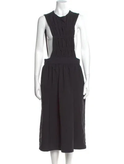 Pre-owned Comme Des Garçons Crew Neck Long Dress In Gray