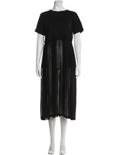 Pre-owned Comme Des Garçons Crew Neck Long Dress In Multi