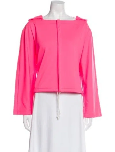 Pre-owned Comme Des Garçons Crew Neck Long Sleeve Hoodie In Pink