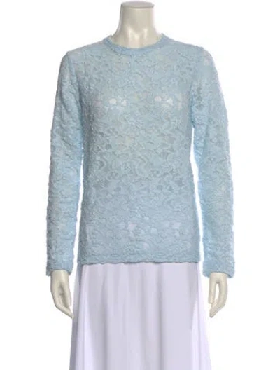 Pre-owned Comme Des Garçons Crew Neck Long Sleeve Sweatshirt In Blue