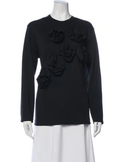 Pre-owned Comme Des Garçons Crew Neck Long Sleeve Top In Black