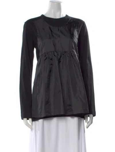 Pre-owned Comme Des Garçons Crew Neck Long Sleeve Top In Black