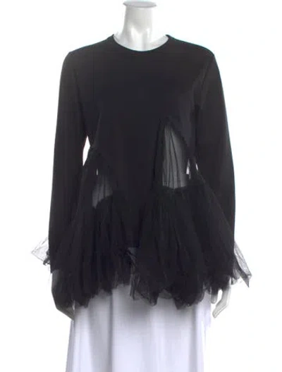 Pre-owned Comme Des Garçons Crew Neck Long Sleeve Top In Black