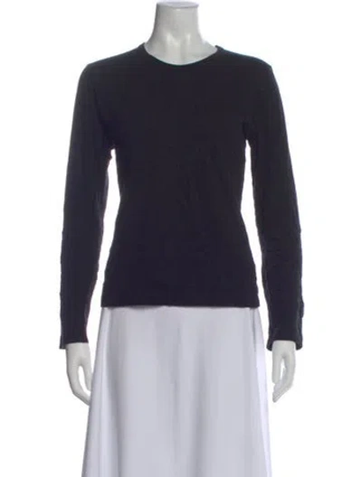 Pre-owned Comme Des Garçons Crew Neck Long Sleeve Top In Blue