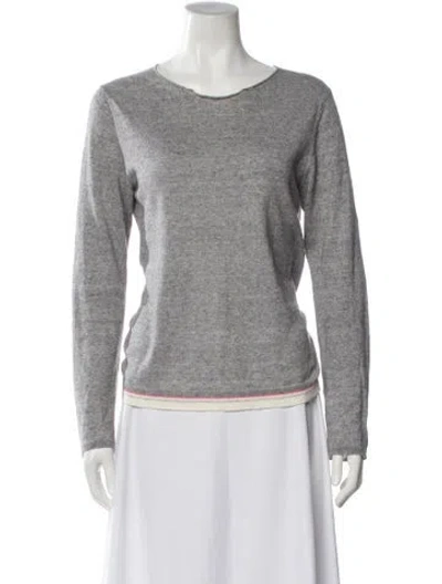 Pre-owned Comme Des Garçons Crew Neck Long Sleeve Top In Gray