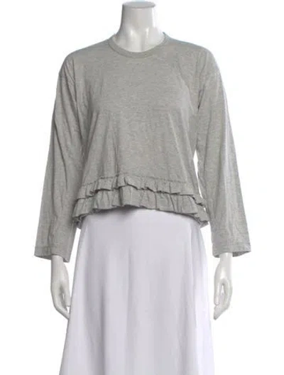 Pre-owned Comme Des Garçons Crew Neck Long Sleeve Top In Gray