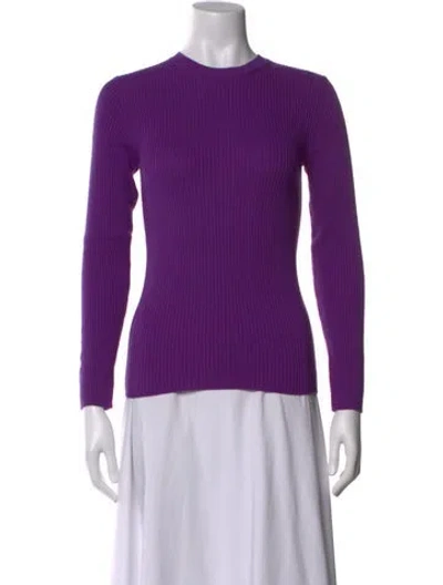 Pre-owned Comme Des Garçons Crew Neck Long Sleeve Top In Purple