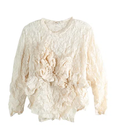 Comme Des Garçons Crew Neck Long-sleeved T-shirt In Brown