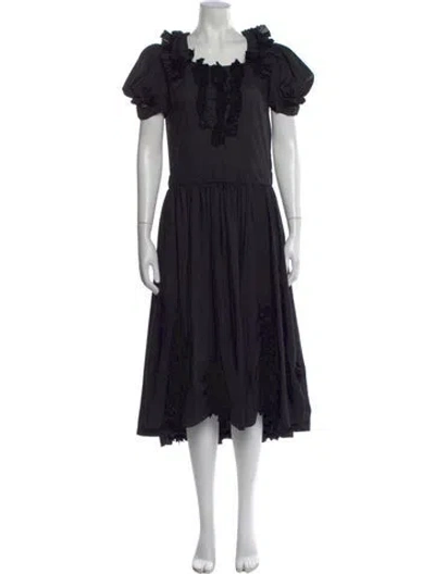 Pre-owned Comme Des Garçons Crew Neck Midi Length Dress In Multi