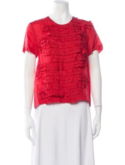 Pre-owned Comme Des Garçons Crew Neck Short Sleeve Top In Red
