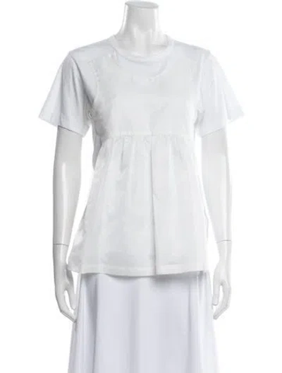 Pre-owned Comme Des Garçons Crew Neck Short Sleeve Top In White