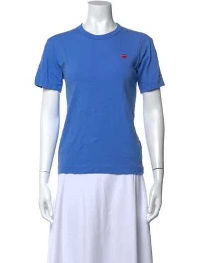 Pre-owned Comme Des Garçons Crew Neck Short Sleeve T-shirt In Blue