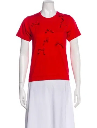Pre-owned Comme Des Garçons Crew Neck Short Sleeve T-shirt In Red