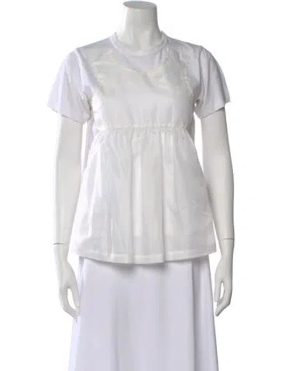 Pre-owned Comme Des Garçons Crew Neck Short Sleeve T-shirt In White
