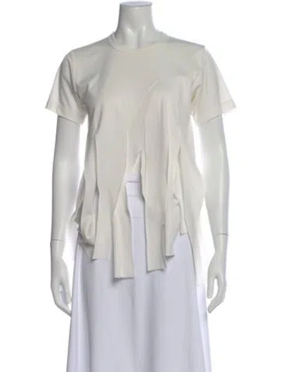 Pre-owned Comme Des Garçons Crew Neck Short Sleeve T-shirt In White