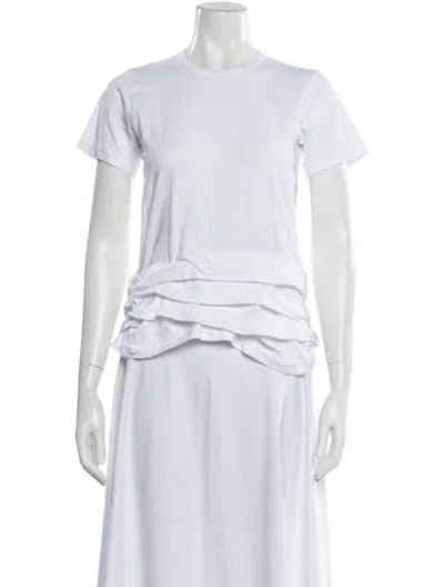 Pre-owned Comme Des Garçons Crew Neck Short Sleeve T-shirt In White