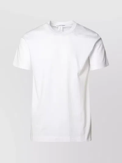 Comme Des Garçons Crew Neck Short Sleeves Cotton T-shirt In White