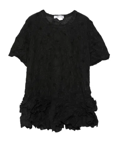 Comme Des Garçons Crew Neck Short-sleeved T-shirt In Black