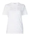 Comme Des Garçons White Checks Crew Neck Top In White