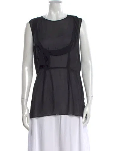 Pre-owned Comme Des Garçons Crew Neck Sleeveless Top In Gray