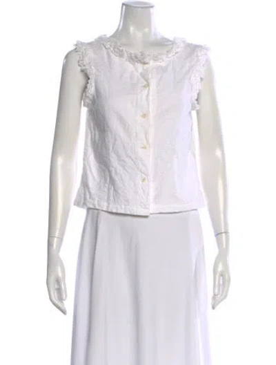 Pre-owned Comme Des Garçons Crew Neck Sleeveless Top In Neutral
