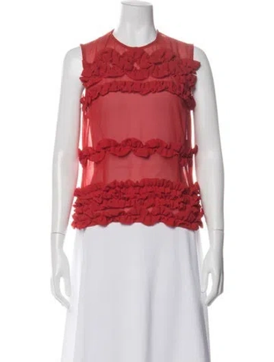 Pre-owned Comme Des Garçons Crew Neck Sleeveless Top In Red