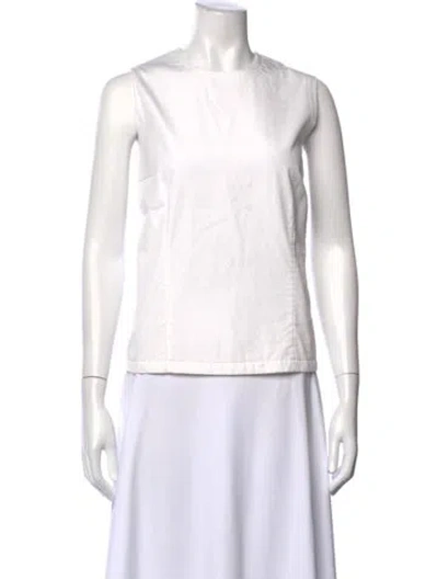 Pre-owned Comme Des Garçons Crew Neck Sleeveless Top In White