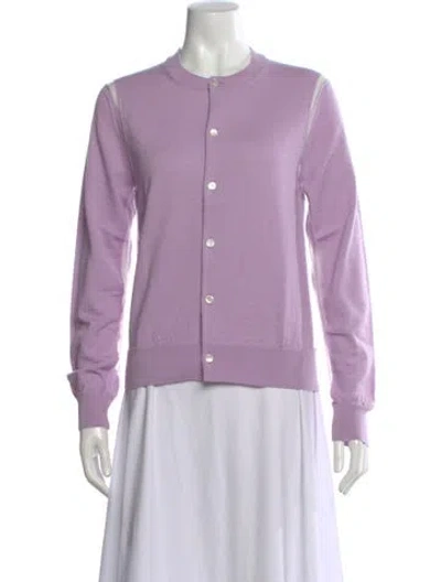 Pre-owned Comme Des Garçons Crew Neck Sweater In Purple