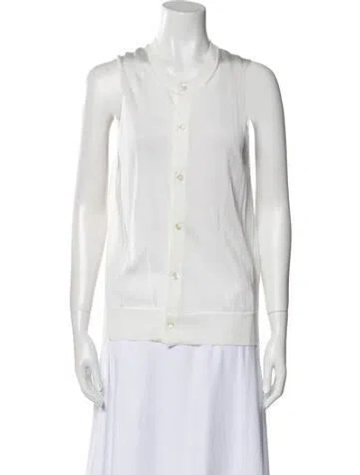 Pre-owned Comme Des Garçons Crew Neck Sweater In White