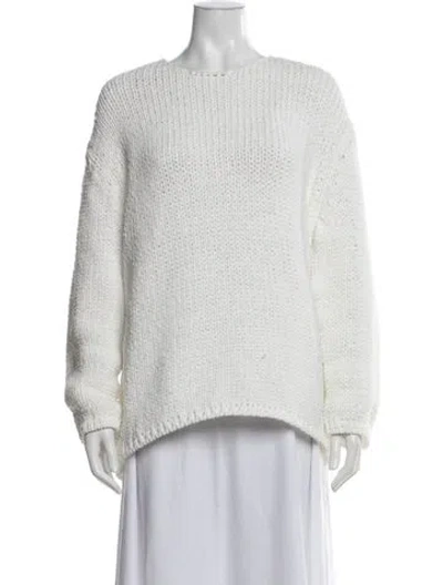 Pre-owned Comme Des Garçons Crew Neck Sweater In White