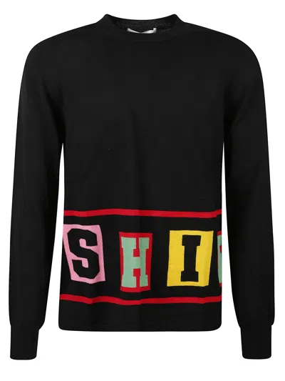 COMME DES GARÇONS CREW NECK SWEATER WITH WRITING