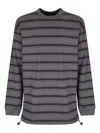 Comme Des Garçons Crew Neck Sweatshirt With Adjustable Hem In Gray