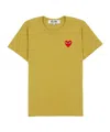 Comme Des Garçons Crew Neck T-shirt In Yellow