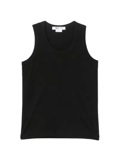 Comme Des Garçons Crew Neck Vest Top In Black
